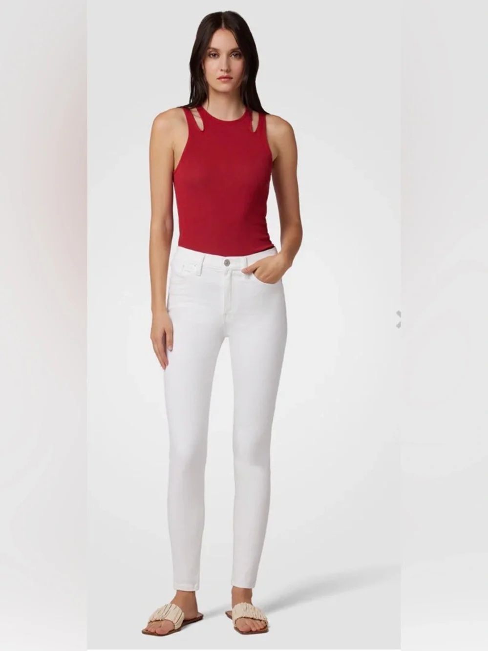 NWT Hudson Barbara High-Rise Super Skinny Ankle Jean in White size 29